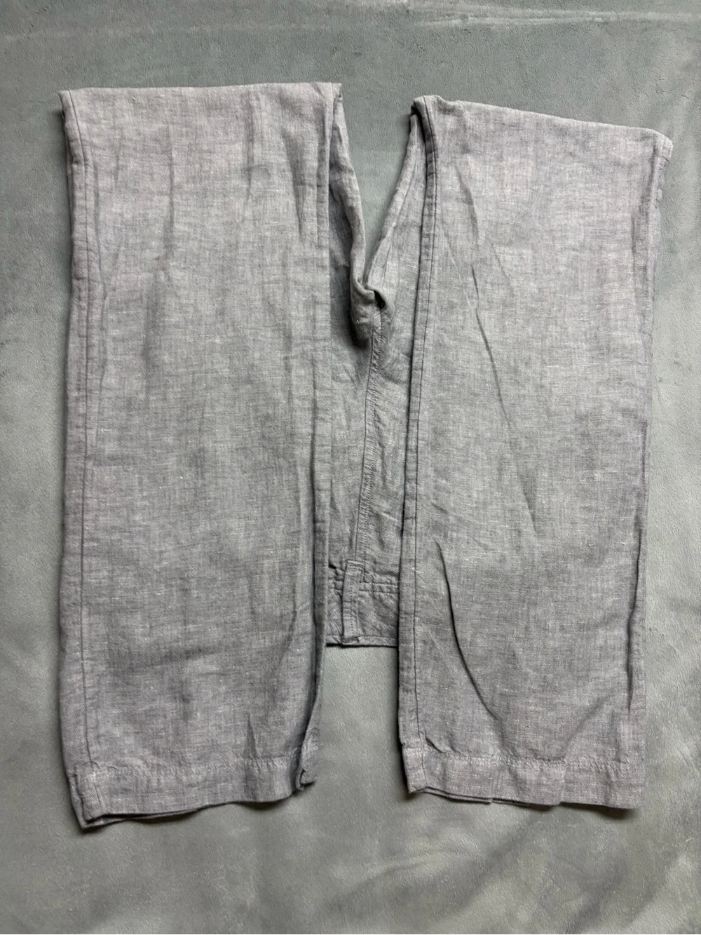Banana Republic Women’s Linen Blend Pants Gray Straight Leg Size 4 Casual Beach